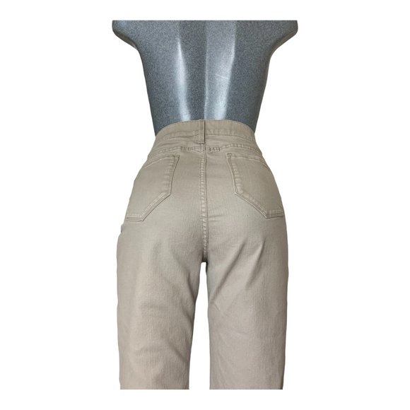 NYDJ Womens Jeans Tag 16 Beige Rolled Crop High-Rise W35xL20 Stretch Denim - Picture 3 of 12